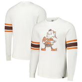 Cleveland Browns '47 Gridiron Throwback Premier Brex Long Sleeve T-Shirt - White on sale