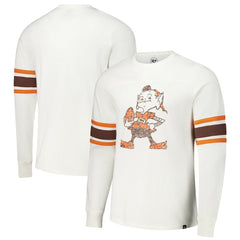 Cleveland Browns '47 Gridiron Throwback Premier Brex Long Sleeve T-Shirt - White on sale