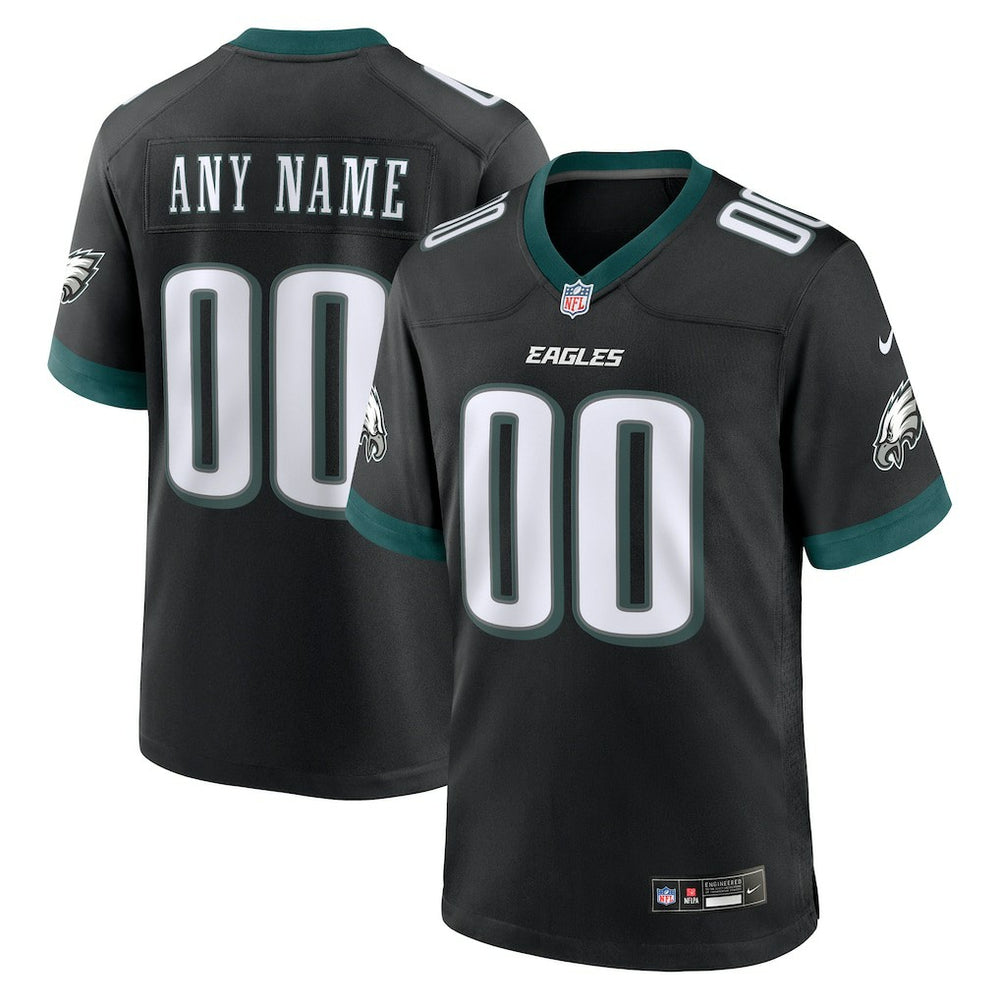 Philadelphia Eagles Alternate Custom Game Jersey - Black for sale