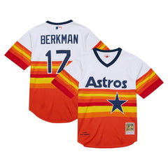 Lance Berkman Houston Astros 2004 Cooperstown Collection Authentic Throwback Jersey White