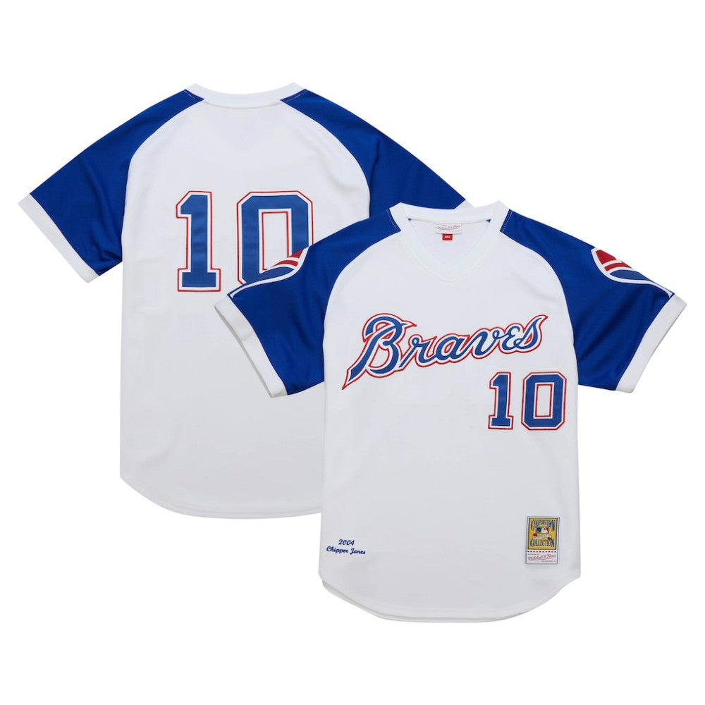 Chipper Jones Atlanta Braves 2004 Cooperstown Collection Authentic Throwback Jersey White