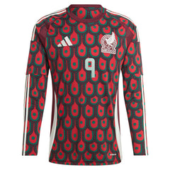 Raul Jimenez Mexico National Team 2024 Home Replica Player Long Sleeve Jersey - Burgundy outlet