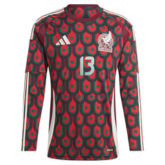 Guillermo Ochoa Mexico National Team 2024 Home Replica Player Long Sleeve Jersey - Burgundy discount
