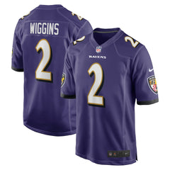Nate Wiggins Baltimore Ravens Player Game Jersey - Purple online