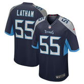 JC Latham Tennessee Titans Player Game Jersey - Navy for sale