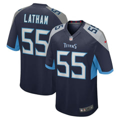 JC Latham Tennessee Titans Player Game Jersey - Navy for sale