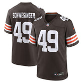 Carson Schwesinger Cleveland Browns 2025 NFL Draft Game Jersey - Brown sale