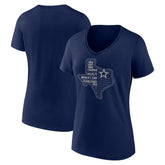Dallas Cowboys Women's Defensive Stand V-Neck T-Shirt - Navy sale