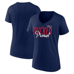 New England Patriots Women's Defensive Stand V-Neck T-Shirt - Navy online