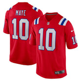 Drake Maye New England Patriots Player Game Jersey - Red on sale