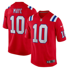 Drake Maye New England Patriots Player Game Jersey - Red on sale