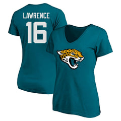Trevor Lawrence Jacksonville Jaguars Women's Plus Size Fair Catch Name & Number Scoop Neck T-Shirt - Teal online