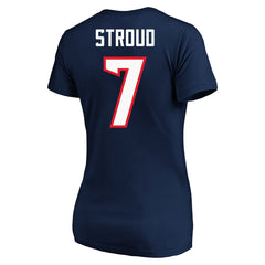 C.J. Stroud Houston Texans Women's Plus Size Fair Catch Name & Number Scoop Neck T-Shirt - Navy discount