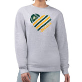 Athletics G-III 4Her by Carl Banks Women's Heart Logo Fleece Pullover Sweatshirt Heather Gray