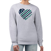 Seattle Mariners G-III 4Her by Carl Banks Women's Heart Logo Fleece Pullover Sweatshirt Heather Gray