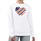 New York Mets G-III 4Her by Carl Banks Women's Heart Logo Fleece Pullover Sweatshirt White