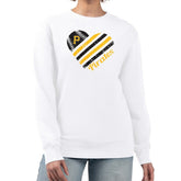Pittsburgh Pirates G-III 4Her by Carl Banks Women's Heart Logo Fleece Pullover Sweatshirt White