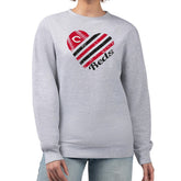 Cincinnati Reds G-III 4Her by Carl Banks Women's Heart Logo Fleece Pullover Sweatshirt Heather Gray