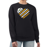 Athletics G-III 4Her by Carl Banks Women's Heart Logo Fleece Pullover Sweatshirt Black