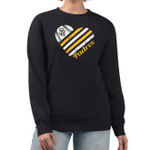 San Diego Padres G-III 4Her by Carl Banks Women's Heart Logo Fleece Pullover Sweatshirt Black