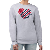 Los Angeles Angels G-III 4Her by Carl Banks Women's Heart Logo Fleece Pullover Sweatshirt Heather Gray