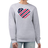 Minnesota Twins G-III 4Her by Carl Banks Women's Heart Logo Fleece Pullover Sweatshirt Heather Gray