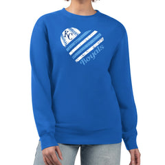 Kansas City Royals G-III 4Her by Carl Banks Women's Heart Logo Fleece Pullover Sweatshirt Royal
