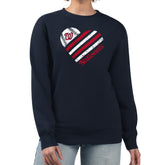 Washington Nationals G-III 4Her by Carl Banks Women's Heart Logo Fleece Pullover Sweatshirt Navy