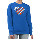 New York Mets G-III 4Her by Carl Banks Women's Heart Logo Fleece Pullover Sweatshirt Royal