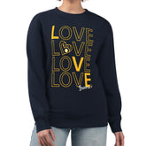 Milwaukee Brewers G-III 4Her by Carl Banks Women's Love Team Logo Fleece Pullover Sweatshirt Navy