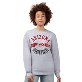 Arizona Diamondbacks G-III 4Her by Carl Banks Women's Team Logo Fleece Pullover Sweatshirt Heather Gray