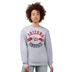 Arizona Diamondbacks G-III 4Her by Carl Banks Women's Team Logo Fleece Pullover Sweatshirt Heather Gray