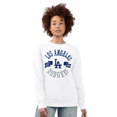 Los Angeles Dodgers G-III 4Her by Carl Banks Women's Team Logo Fleece Pullover Sweatshirt White