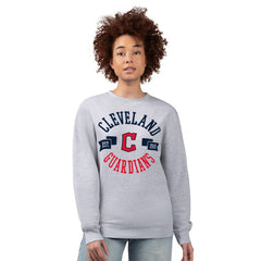 Cleveland Guardians G-III 4Her by Carl Banks Women's Team Logo Fleece Pullover Sweatshirt Heather Gray