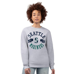 Seattle Mariners G-III 4Her by Carl Banks Women's Team Logo Fleece Pullover Sweatshirt Heather Gray