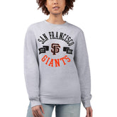 San Francisco Giants G-III 4Her by Carl Banks Women's Team Logo Fleece Pullover Sweatshirt Heather Gray