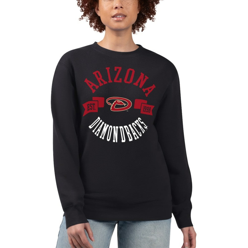 Arizona Diamondbacks G-III 4Her by Carl Banks Women's Team Logo Fleece Pullover Sweatshirt Black