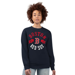 Boston Red Sox G-III 4Her by Carl Banks Women's Team Logo Fleece Pullover Sweatshirt Navy