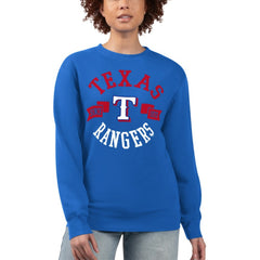 Texas Rangers G-III 4Her by Carl Banks Women's Team Logo Fleece Pullover Sweatshirt Royal