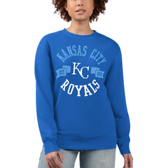 Kansas City Royals G-III 4Her by Carl Banks Women's Team Logo Fleece Pullover Sweatshirt Royal