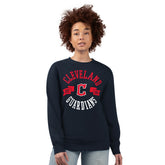 Cleveland Guardians G-III 4Her by Carl Banks Women's Team Logo Fleece Pullover Sweatshirt Navy