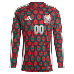 Mexico National Team 2024 Home Replica Custom Long Sleeve Jersey - Burgundy cheap