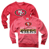 San Francisco 49ers Wes & Willy Youth Reversible Fleece Pullover Sweatshirt - Scarlet discount