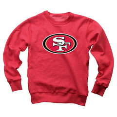 San Francisco 49ers Wes & Willy Youth Reversible Fleece Pullover Sweatshirt - Scarlet discount