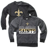 New Orleans Saints Wes & Willy Youth Reversible Fleece Pullover Sweatshirt - Black for sale