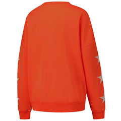 Cleveland Browns Gameday Couture Women's Rhinestone Star Sleeve Settle the Score Oversized Pullover Sweatshirt - Orange on sale