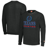 Houston Texans Homage Unisex Color Rush Crest Tri-Blend Pullover Sweatshirt - Charcoal on sale