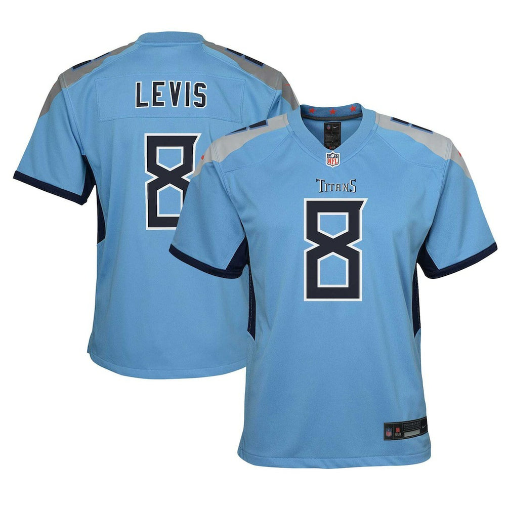 Will Levis Tennessee Titans Youth Game Jersey - Light Blue for sale