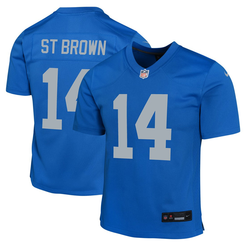 Amon-Ra St. Brown Detroit Lions Youth Game Jersey - Blue for sale