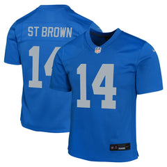 Amon-Ra St. Brown Detroit Lions Youth Game Jersey - Blue for sale